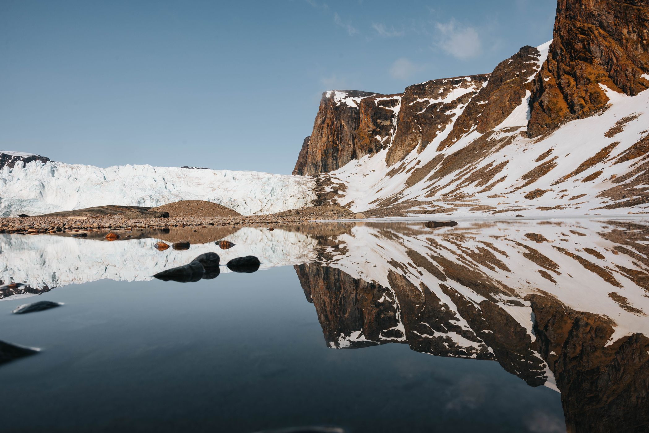 Glacier reflection in Wijdefjorden, Svalbard, Svalbard & Jan Mayen Islands