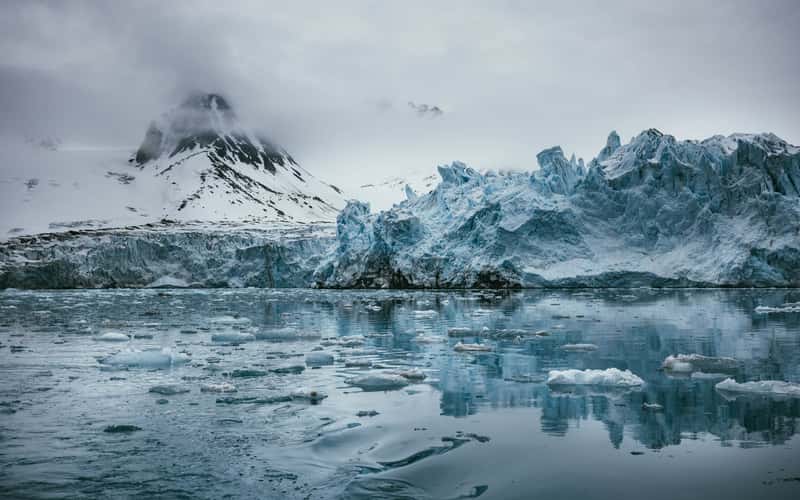 Glaciers reflection at Magdalenefjord, Albert I Land