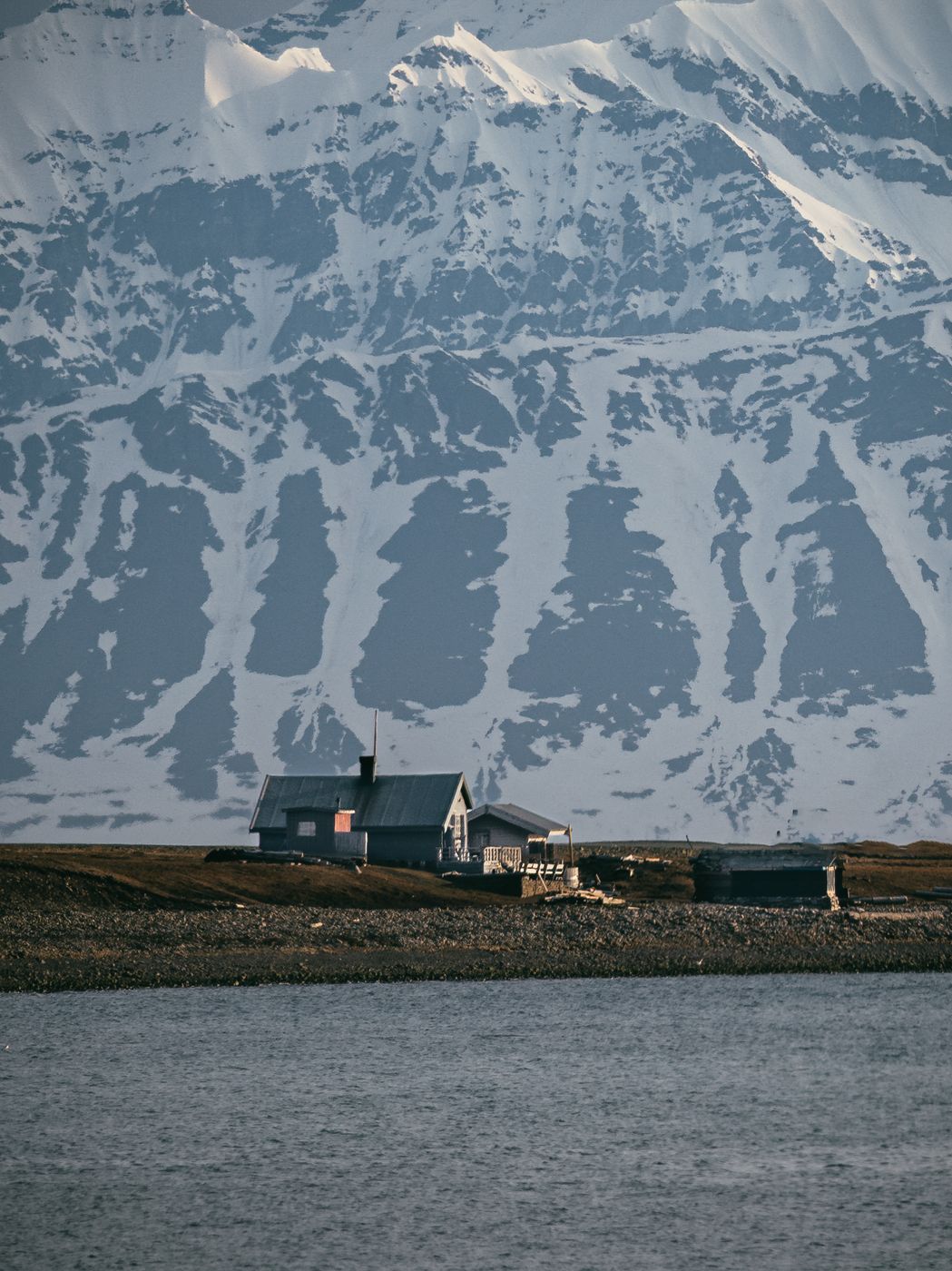 Grey house near Longyearbyen, Svalbard, Svalbard & Jan Mayen Islands
