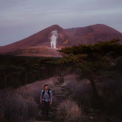 Hike around the two lakes, Kirishima-Kinkowan National Park, Japan