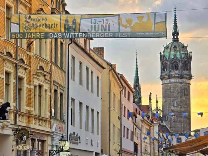 Historic old town of Lutherstadt Wittenberg