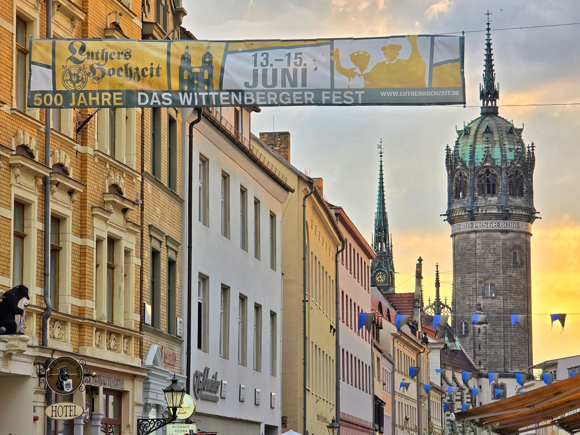 Historic old town of Lutherstadt Wittenberg, Germany