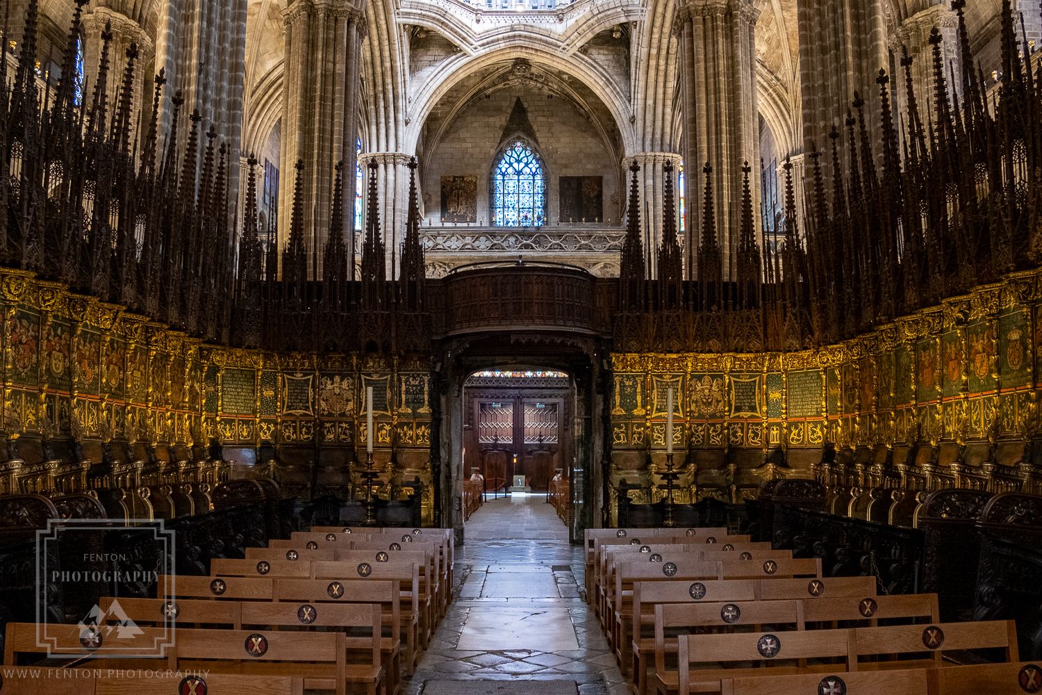 Inside Barcelona Cathedral, Spain