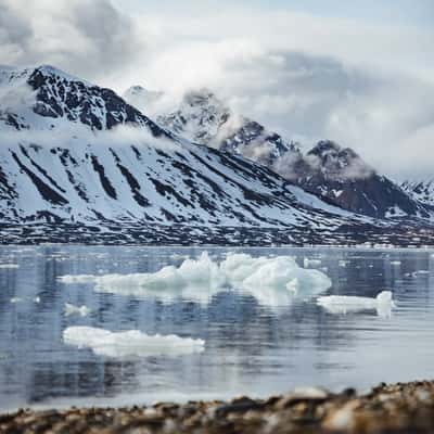 Landing at St. Jonsfjorden, Oscar II Land, Svalbard & Jan Mayen Islands