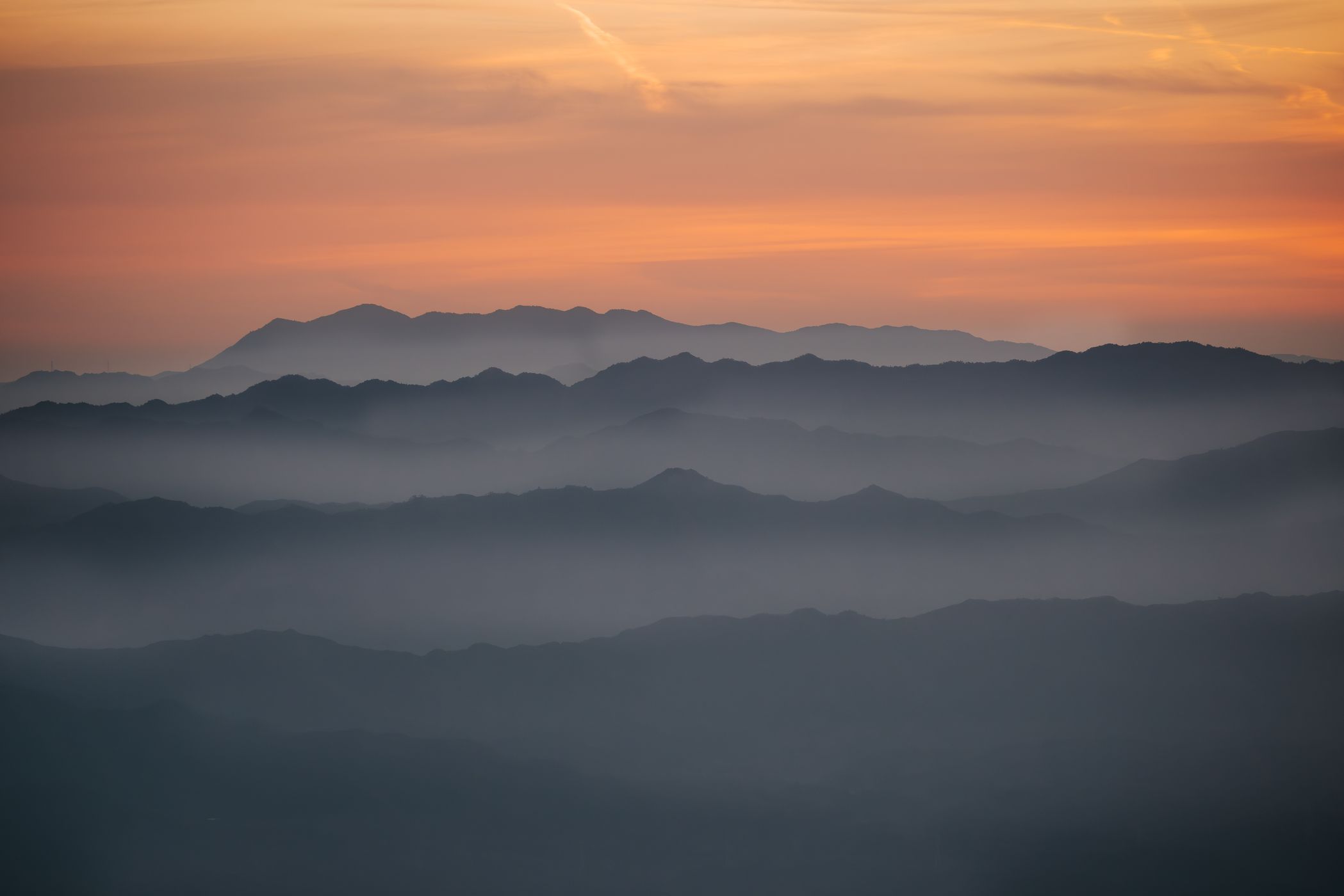 Layers from Mount Karakuni, Kirishima-Kinkowan National Park, Japan