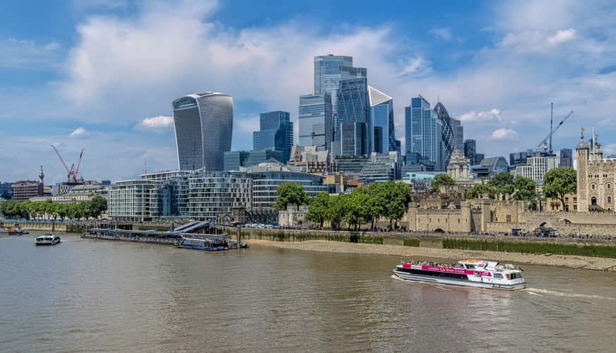 London Skyline from Tower Bridge Exhibition