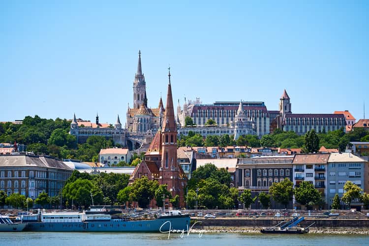 Matthias Church and Fisherman's Bastion from Pest