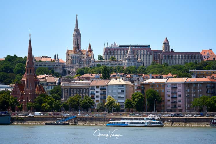 Matthias Church and Fisherman's Bastion from Pest