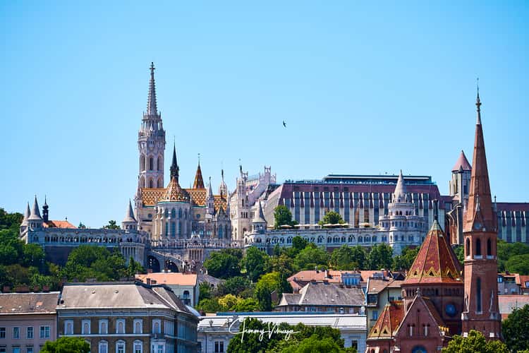 Matthias Church and Fisherman's Bastion from Pest
