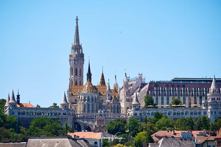 Matthias Church and Fisherman's Bastion from Pest