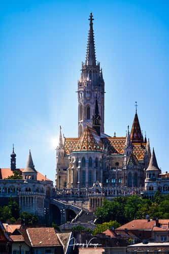 Matthias Church and Fisherman's Bastion from Pest