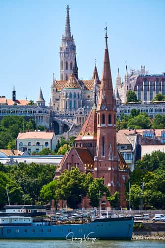 Matthias Church and Fisherman's Bastion from Pest