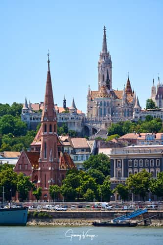 Matthias Church and Fisherman's Bastion from Pest