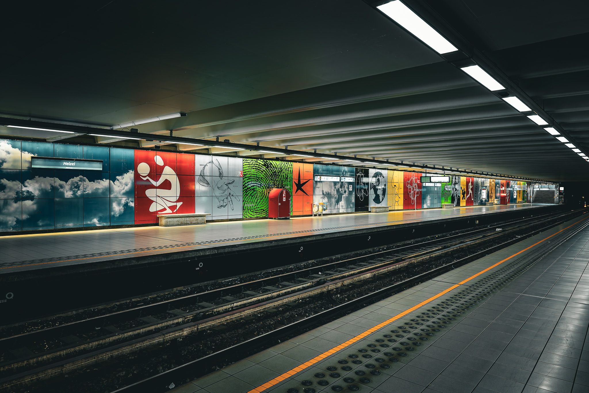 Metro station Heysel, Belgium