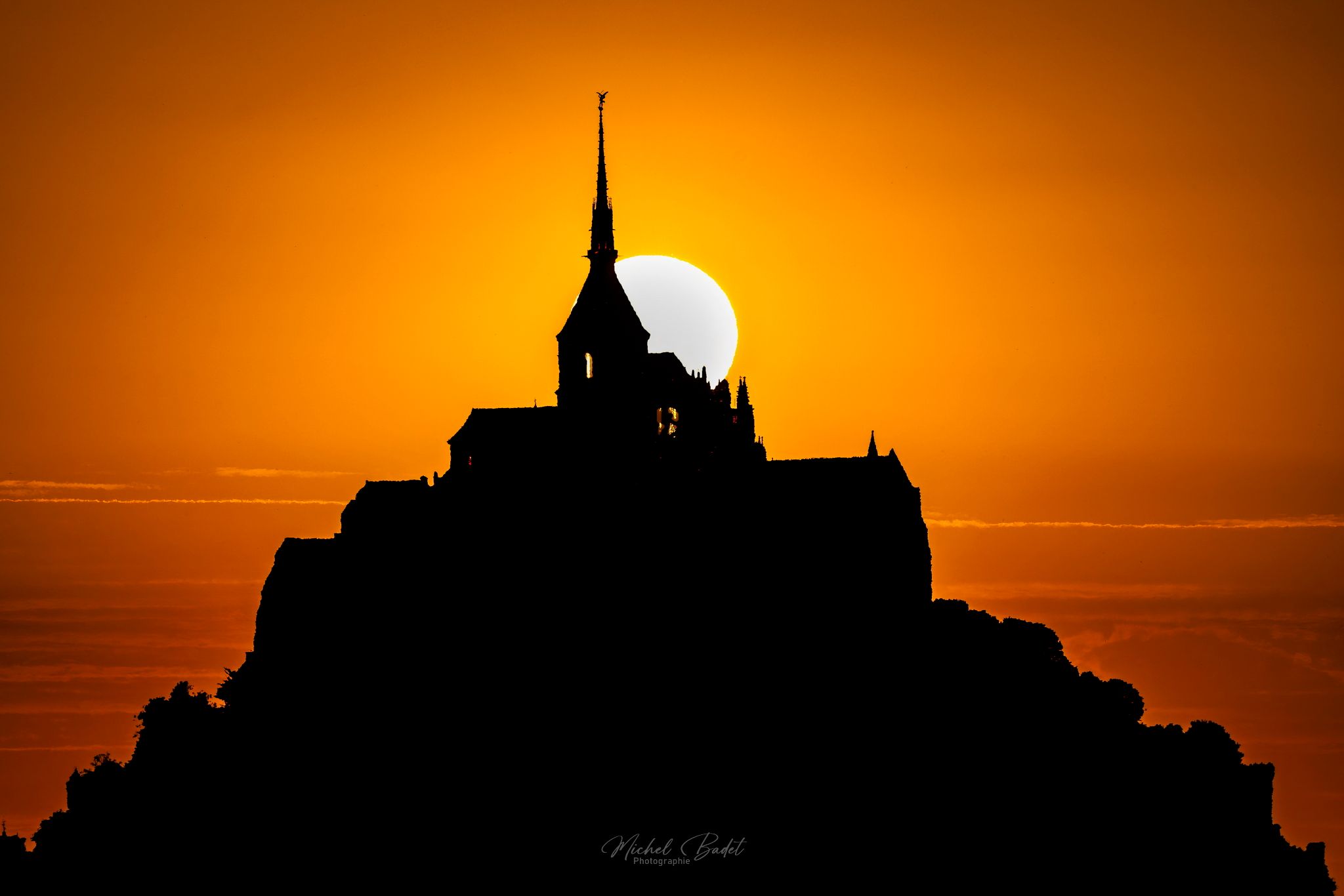 Mont Saint-Michel sunset, France