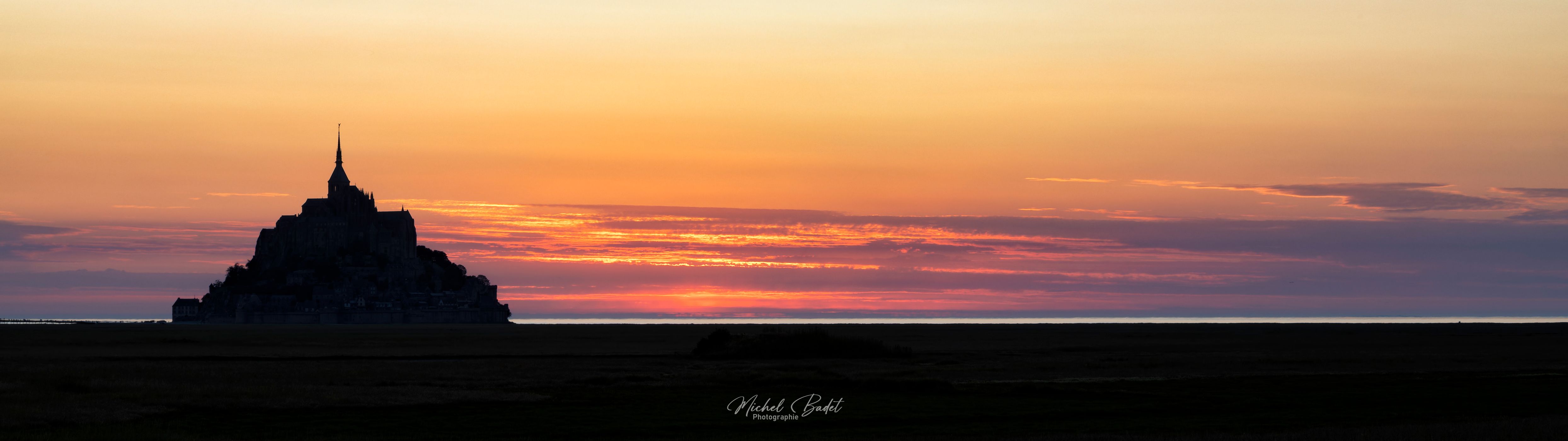 Mont Saint-Michel sunset, France