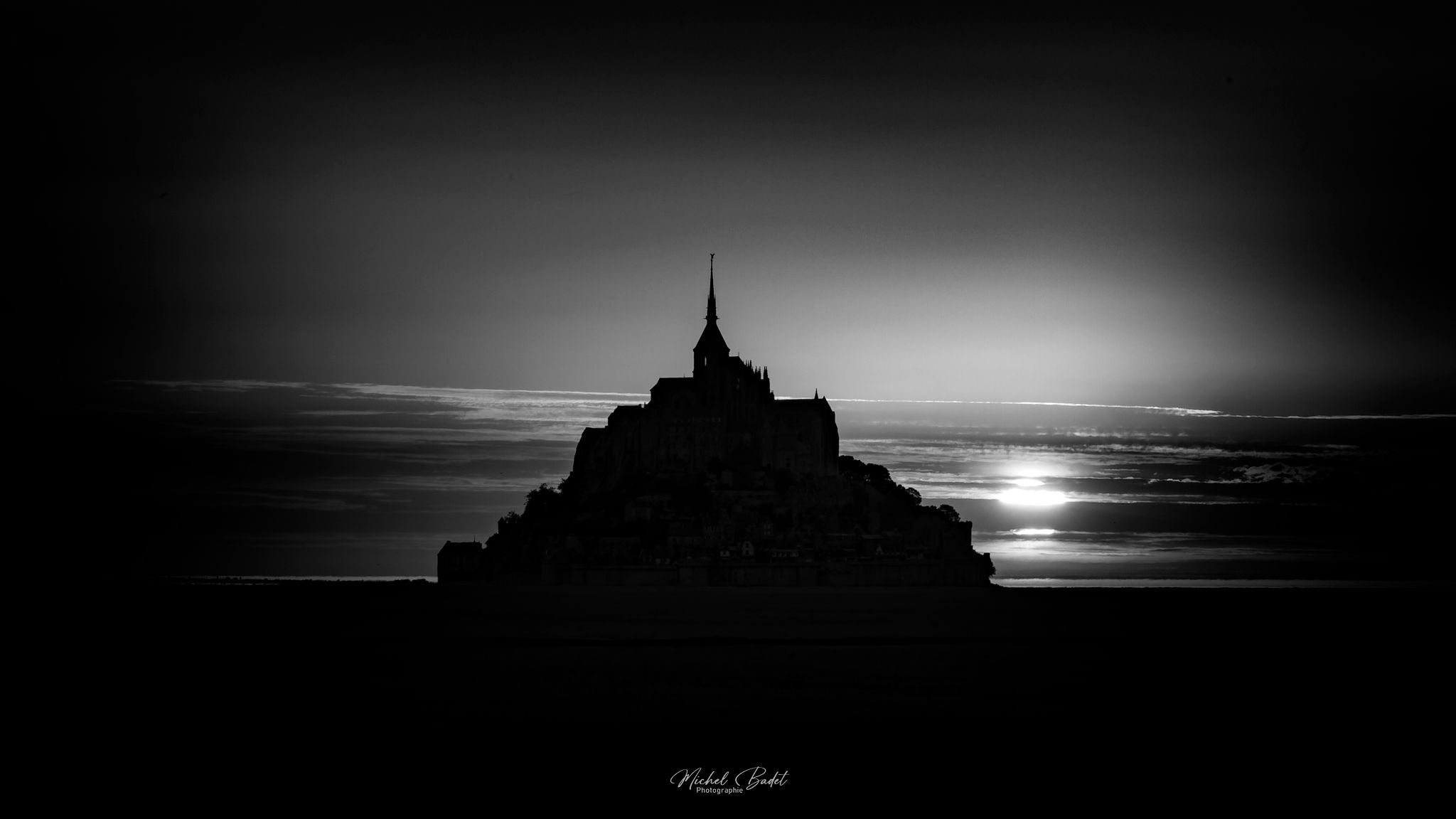 Mont Saint-Michel sunset, France