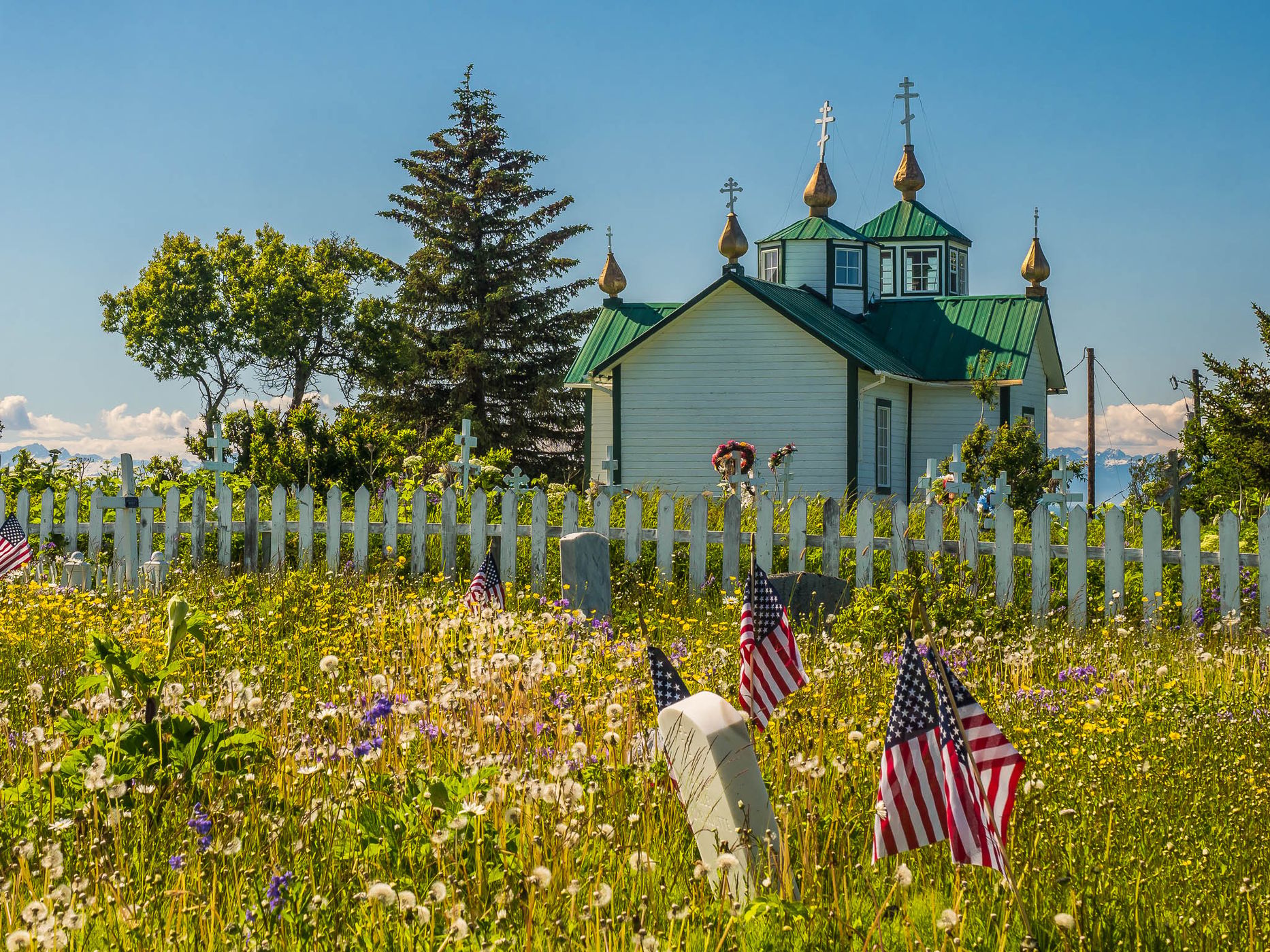Ninilchik Russian Orthodox Church and cemetery, USA