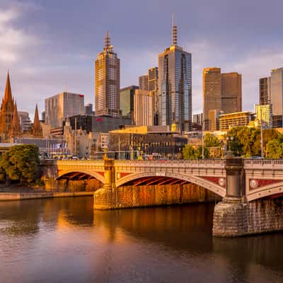 Panoramic Cityscape of Melboune, Australia