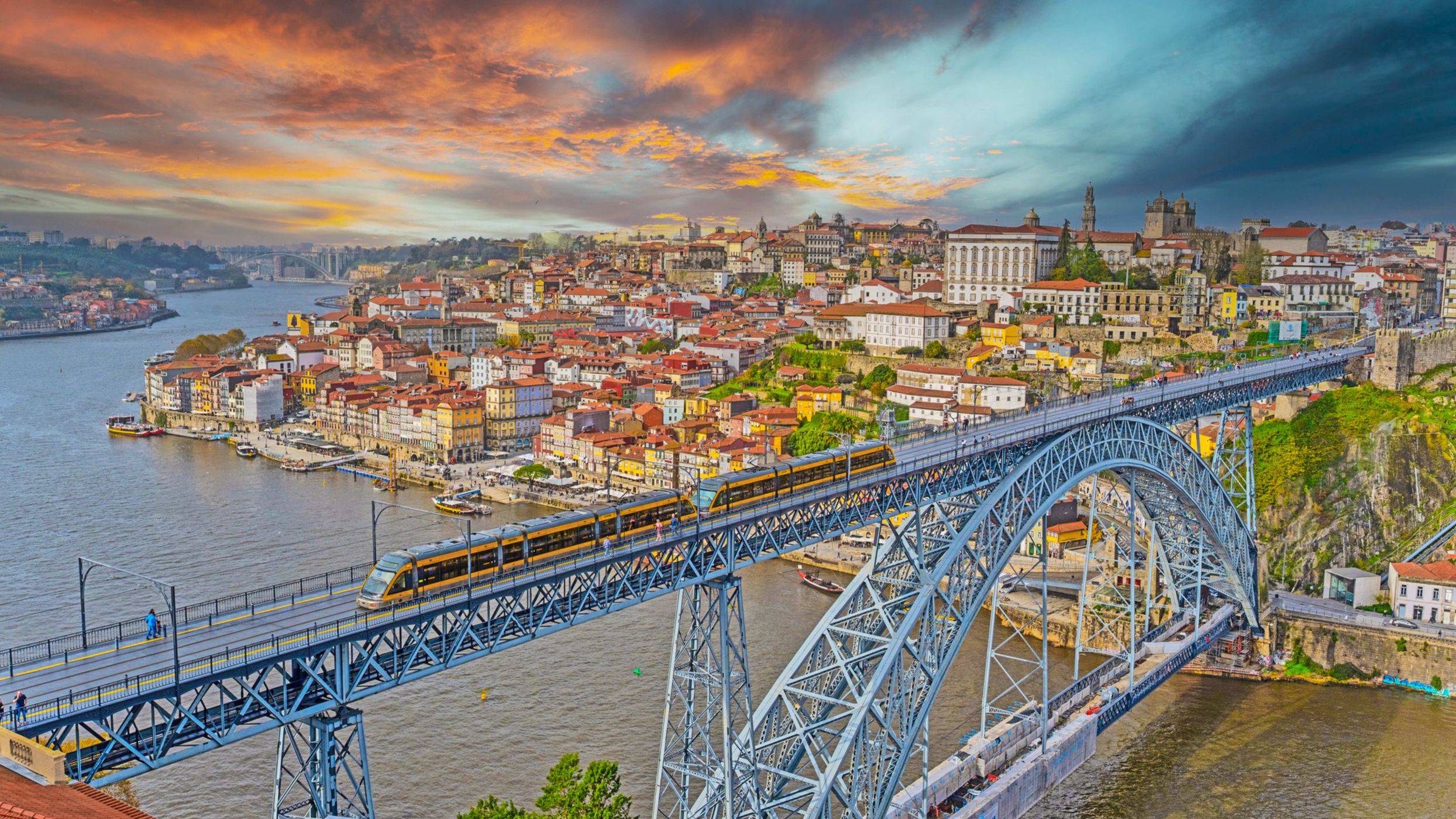 View onto Porto from the Ponte Luís I, Portugal