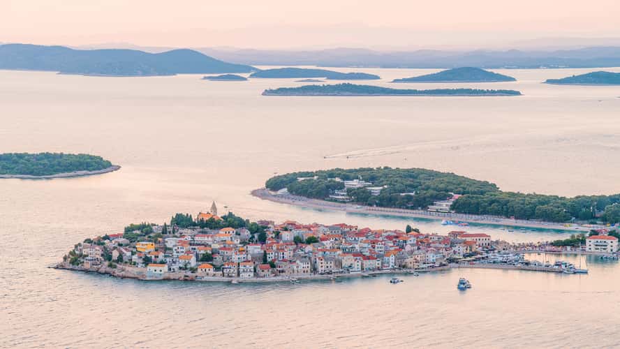Primošten peninsula view