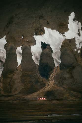 Red house near Longyearbyen, Svalbard