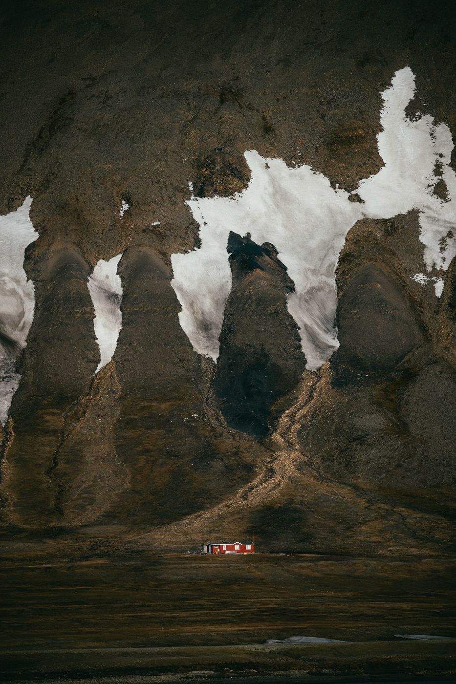 Red house near Longyearbyen, Svalbard, Svalbard & Jan Mayen Islands