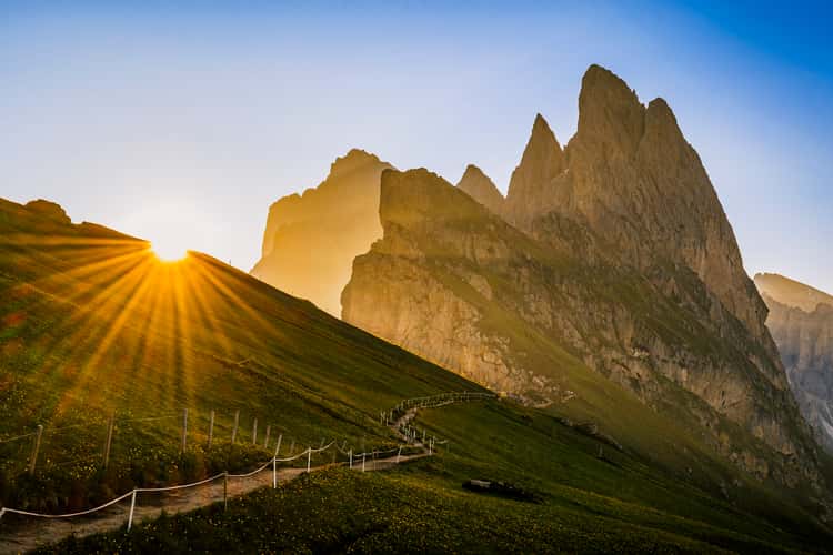 Seceda classic view point, South Tyrol