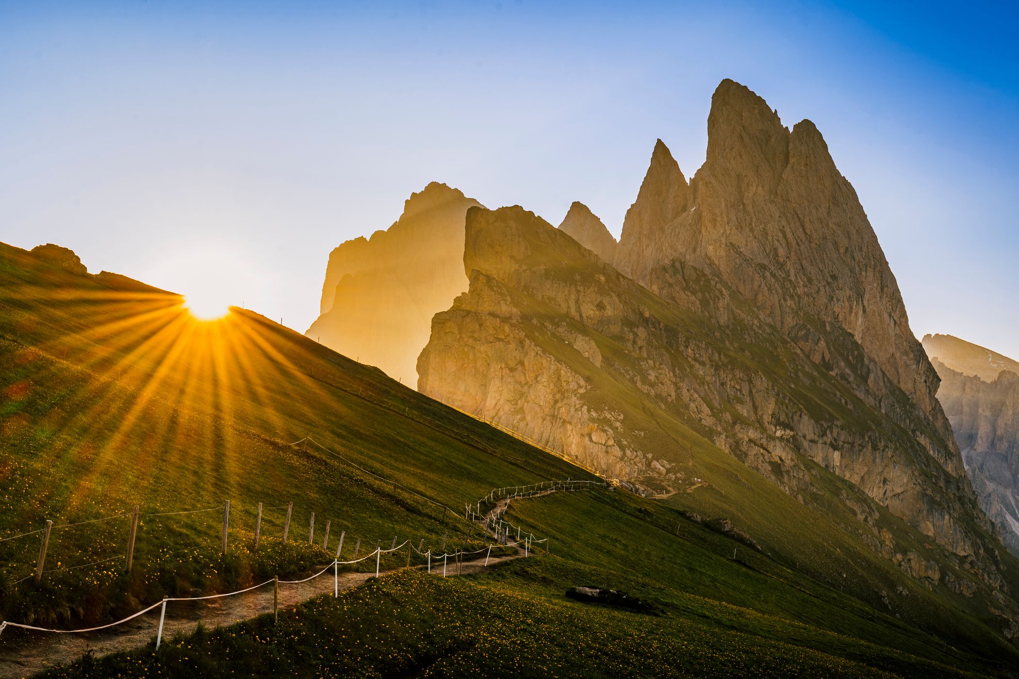 Seceda classic view point, South Tyrol, Italy