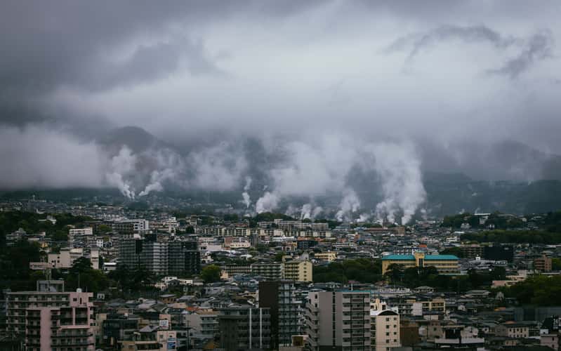 Sky terrace at Amanda Beppu Yula-Re Hotel