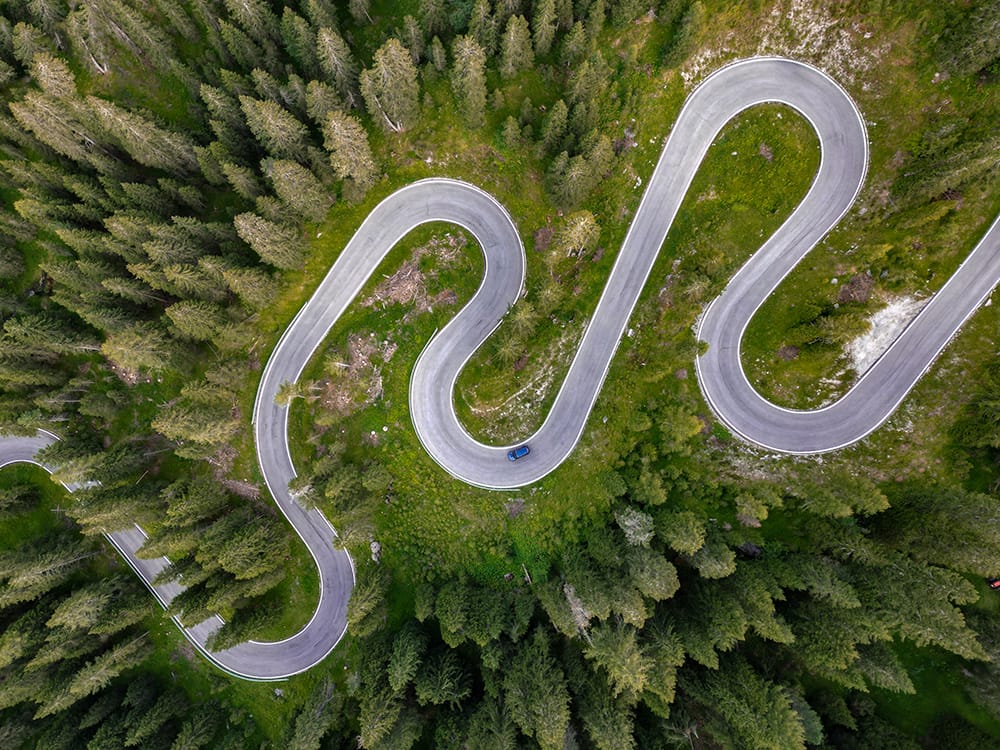 Snake road, Giau pass, Italy