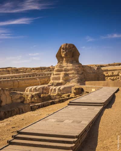 Sphinx and the pyramids