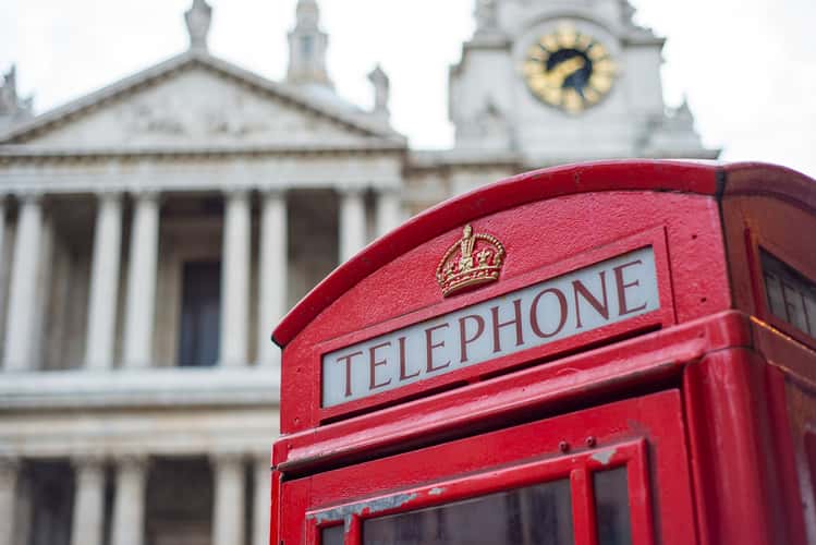 St. Paul's Cathedral and a phone booth