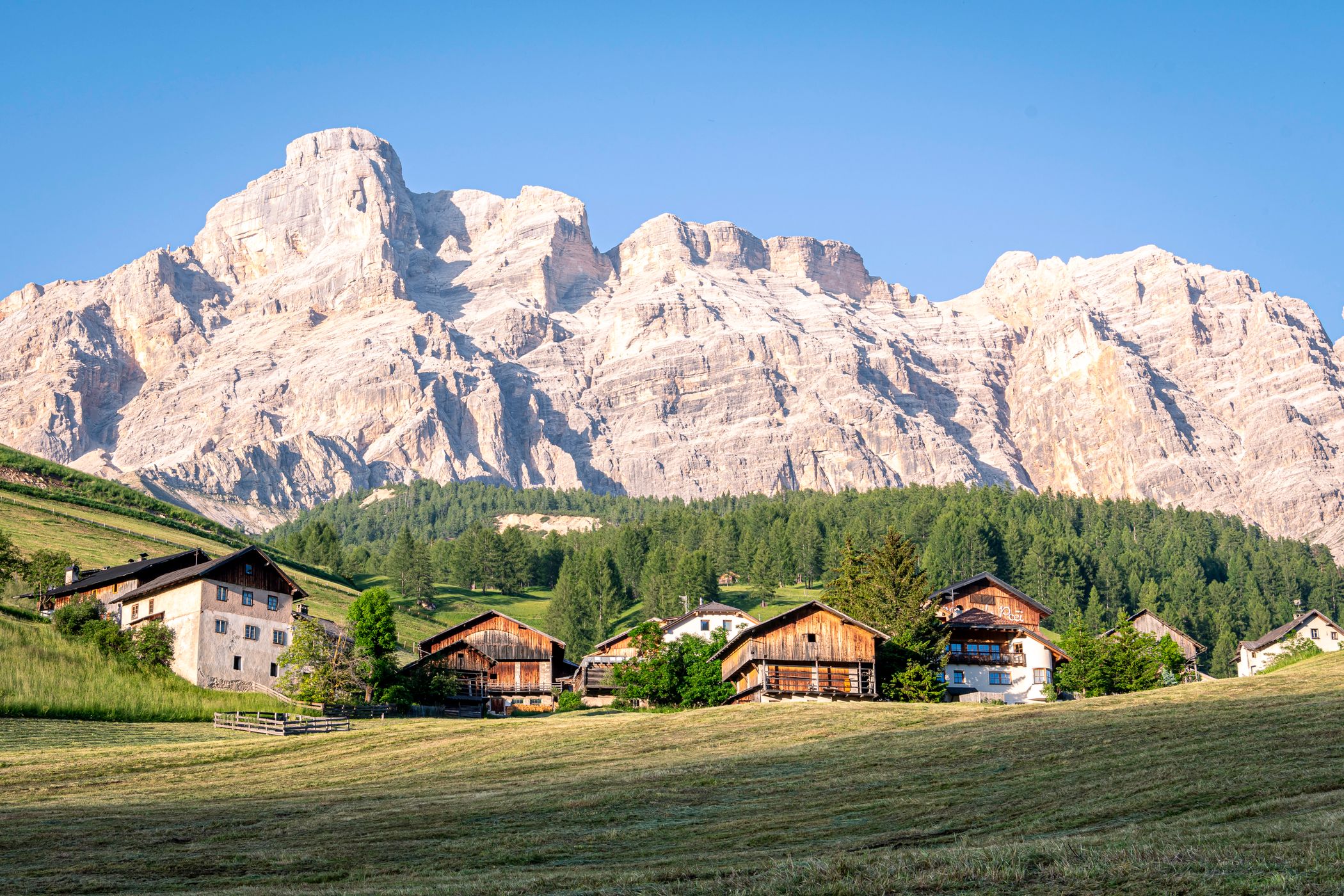 The Dolomites from San Cassiano in Val Badia, Italy