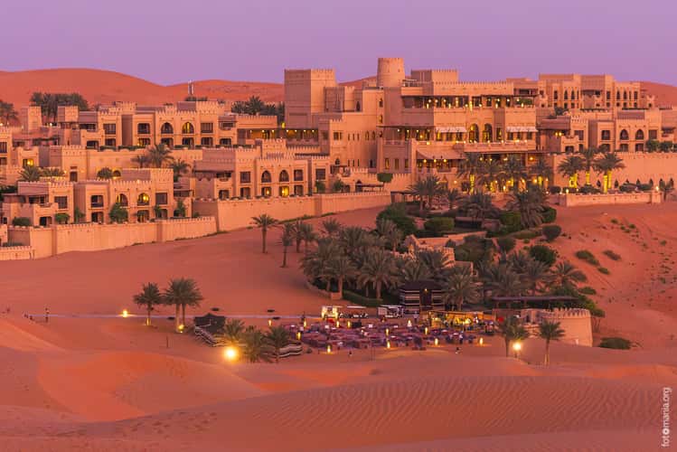 View from dune near Qasr Al Sarab Hotel