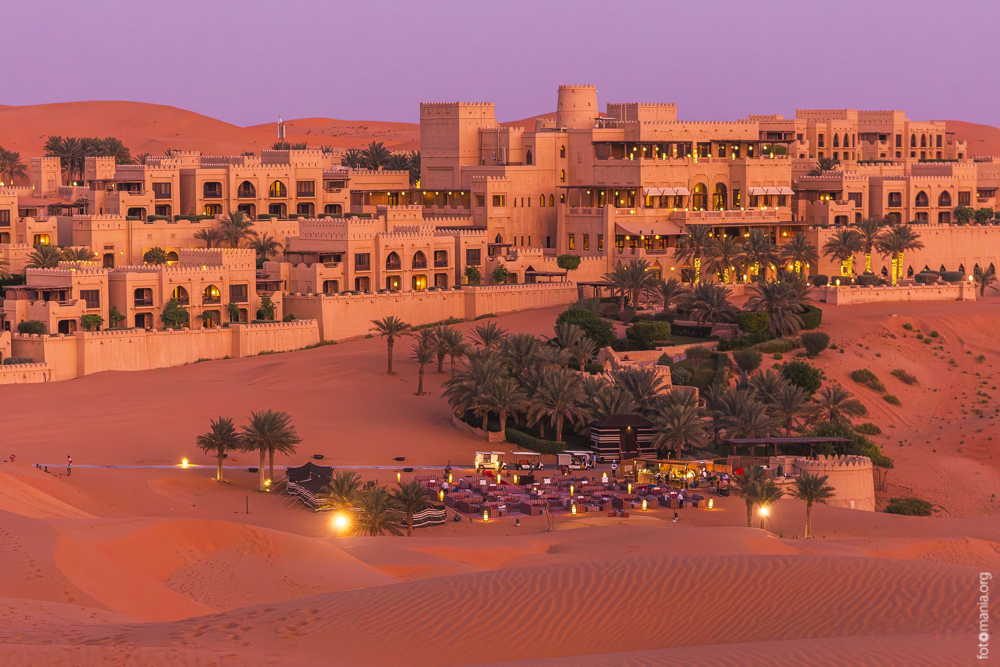 View from dune near Qasr Al Sarab Hotel, United Arab Emirates