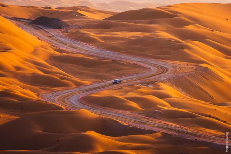 View from dune near Qasr Al Sarab Hotel