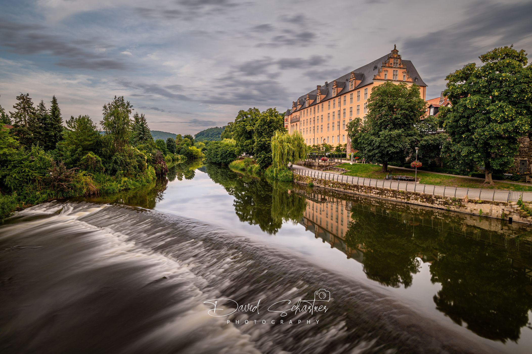 View from old Werra bridge, Germany