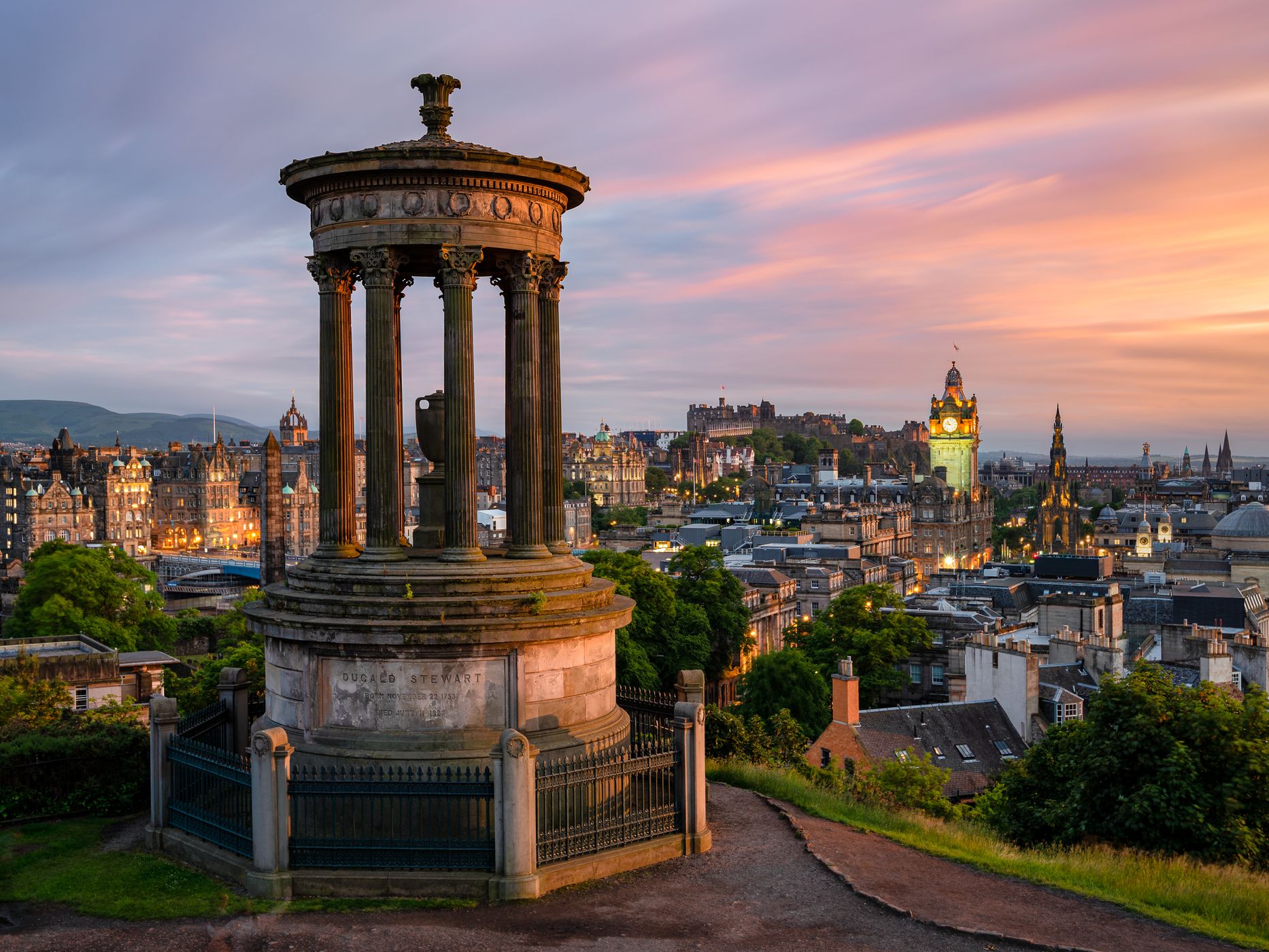 View over Edinburgh from Calton Hill, United Kingdom