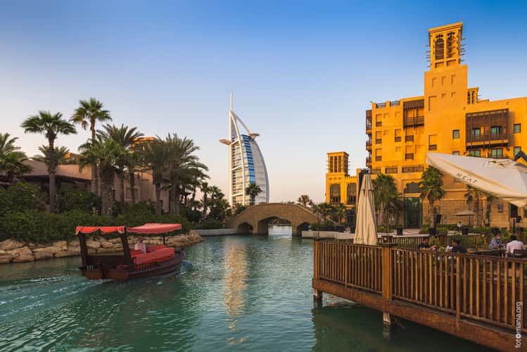 View to Burj Al Arab from Souk Madinat Jumeirah, Dubai