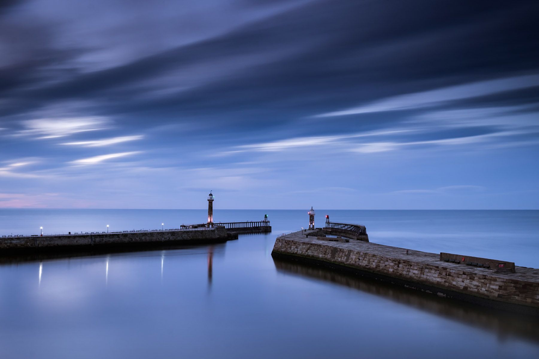 Whitby Harbour Lighthouses, United Kingdom