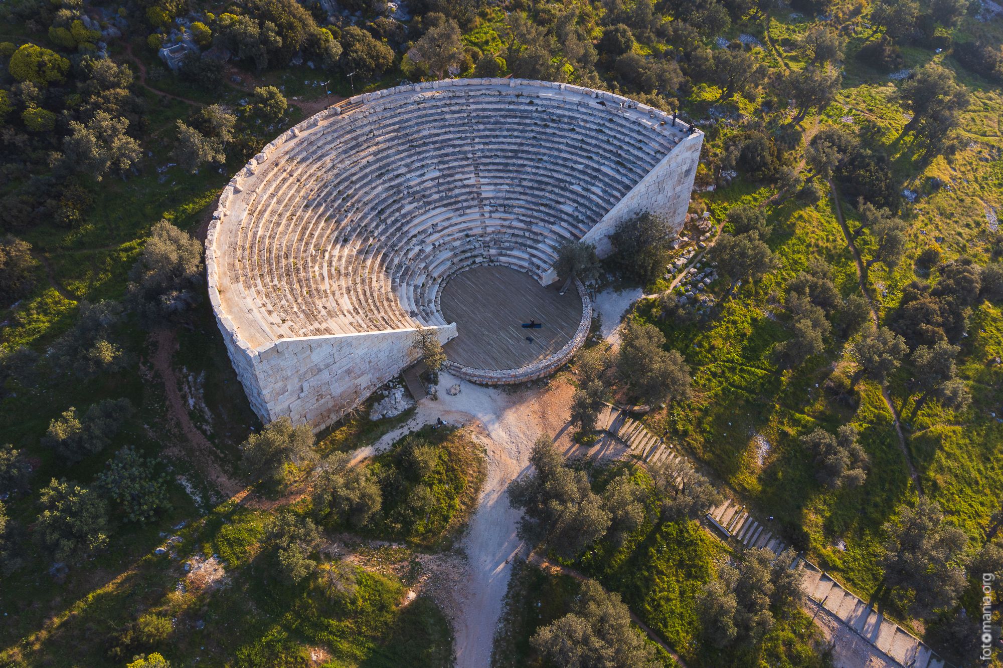 Antiphellos ruins (drone), Turkey (Türkiye)