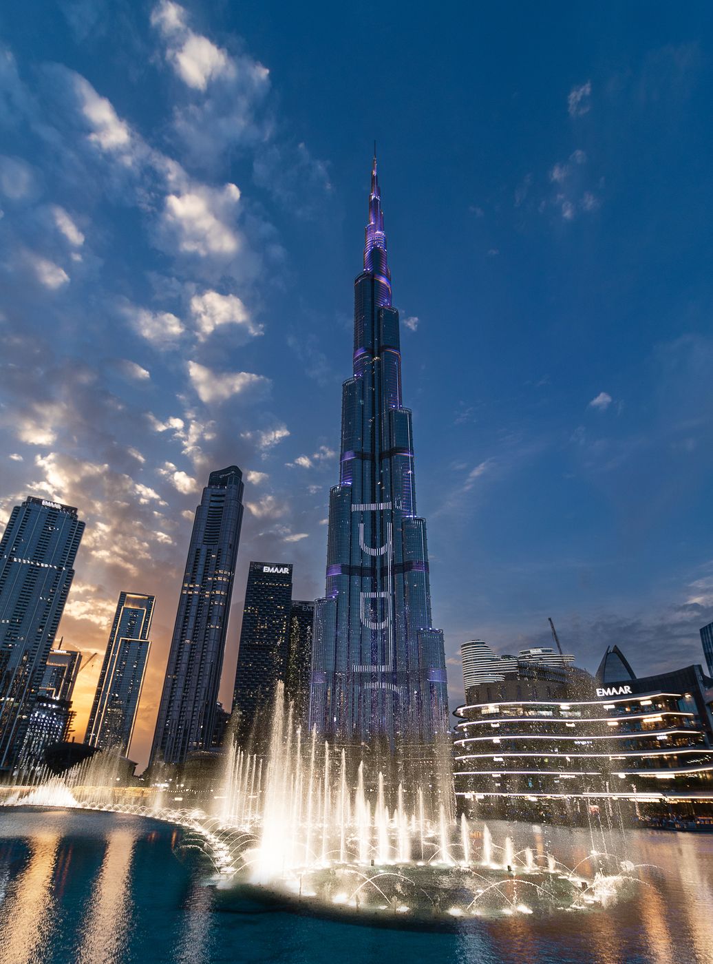 Burj Park And Burj Khalifa, United Arab Emirates