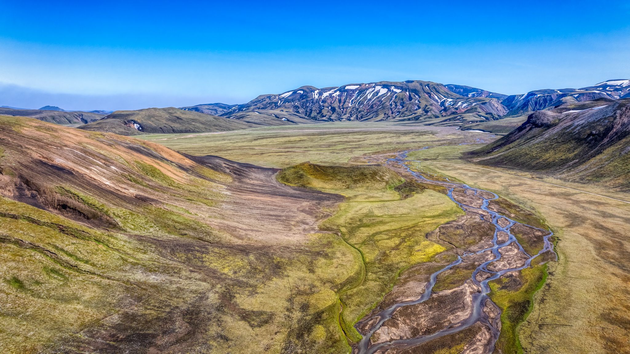 Colorful lakes somewhere along the F-225 road., Iceland