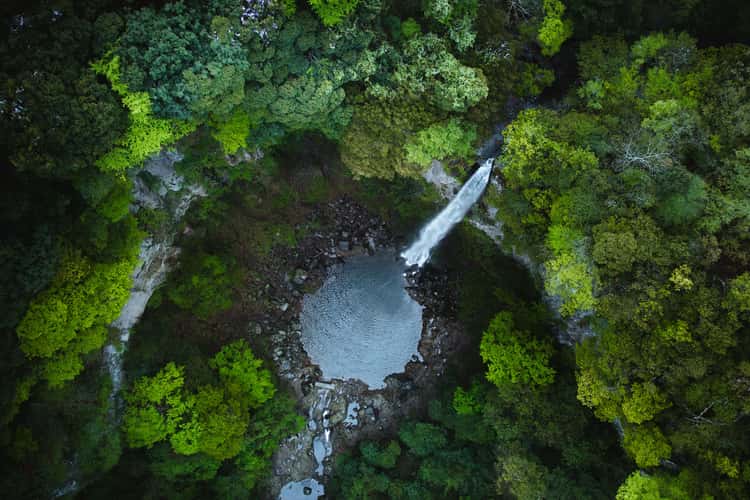 Higashi Siiya Falls near Beppu, Kyushu