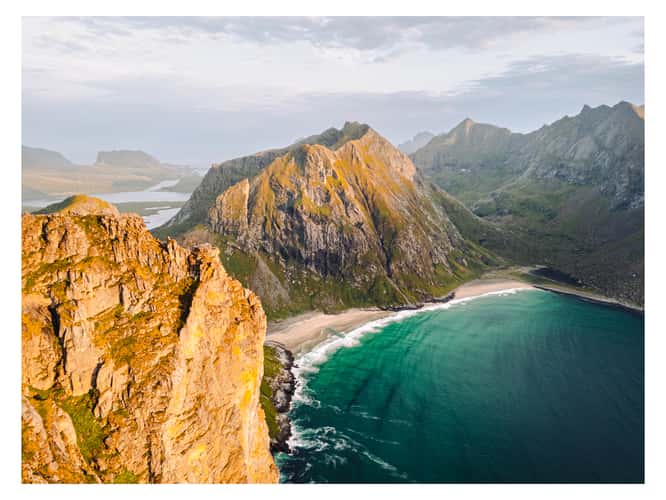 Kvalvika Beach from Mt. Ryten, Lofoten