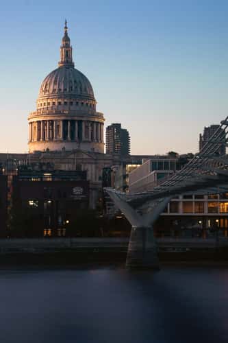 Millennium Bridge and St. Pauls, London