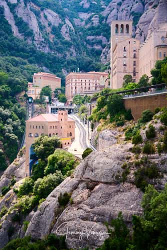 Montserrat Abbey from the 'Stairway to Heaven' Monument