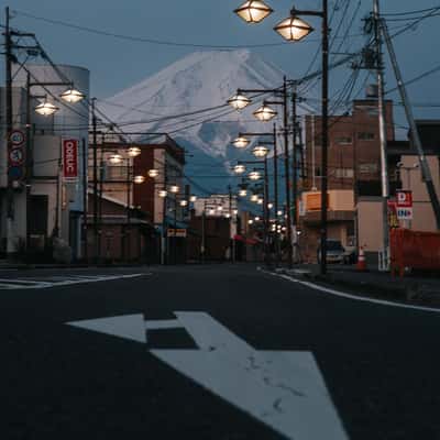 Mount Fuji view from Fujiyoshida, Japan