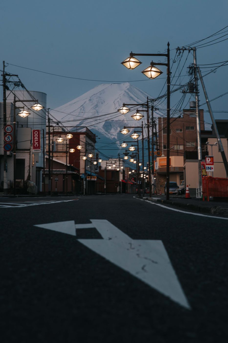 Mount Fuji view from Fujiyoshida, Japan